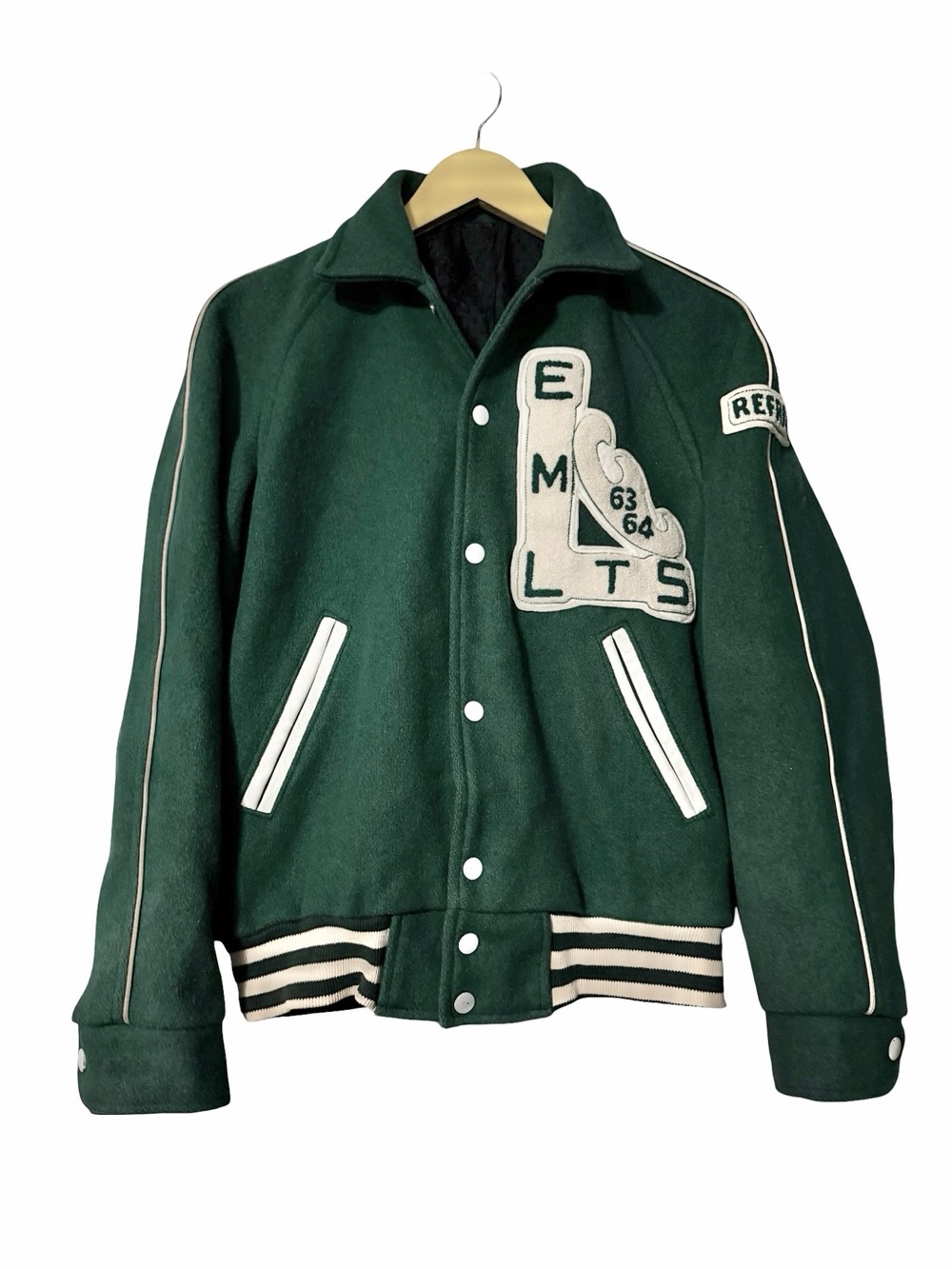Green vintage 60s varsity jacket size small